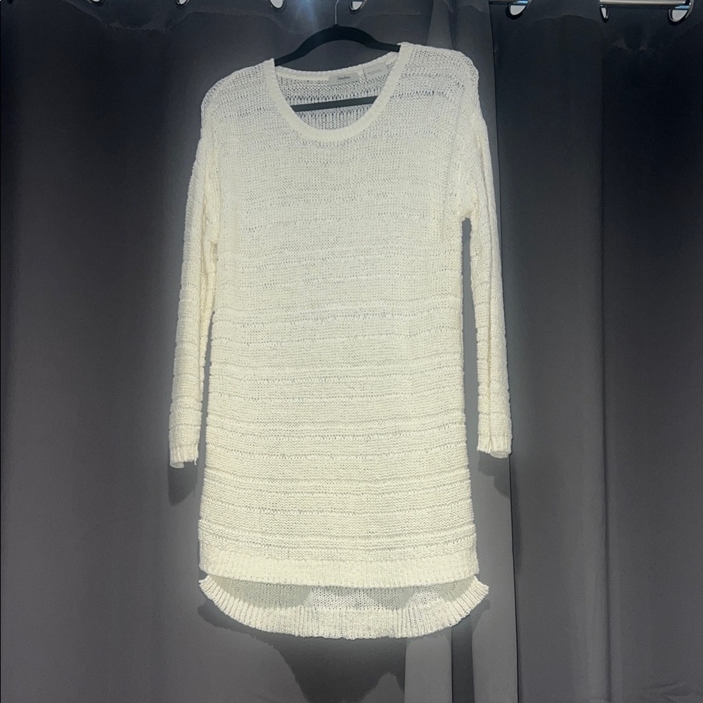 Cozy Cream Knit Sweater Dress